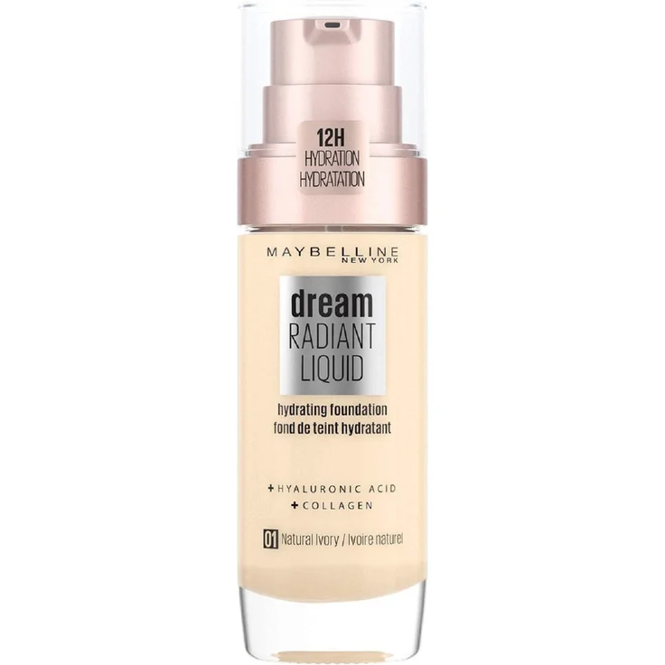 Maybelline New York Dream Radiant Liquid Make-up Nr1 Natural Ivory 30 ml – Bild 1