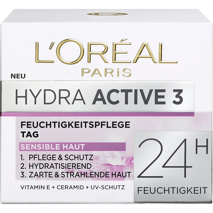 L'Oréal Paris Hydra Active 3 Tagespflege Spendet Intensiv Feuchtigkeit 50 ml