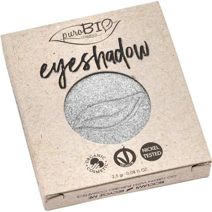 PuroBio Kompakte Schimmern Lidschatten-Nachfüllung, Nr. 23 Silber, 30 g