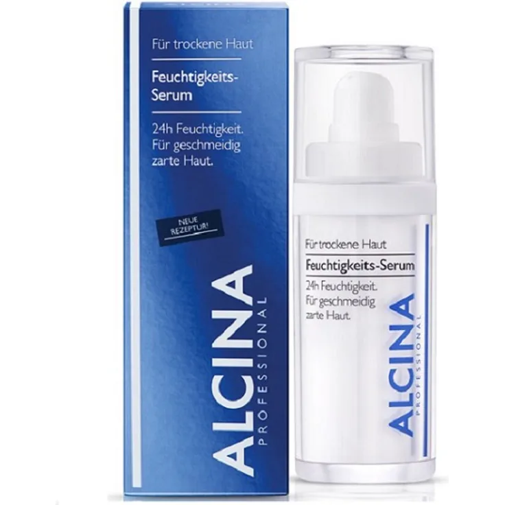 Alcina Feuchtigkeits-Serum mit Aquarich und Sheabutter 30 ml, für geschmeidige, glatte und trockene Haut, mit Aquarich und Sheabutter