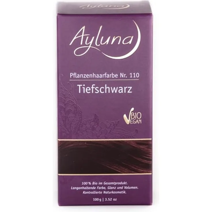Ayluna Pflanzenhaarfarbe Nr.110 Tiefschwarz 100g