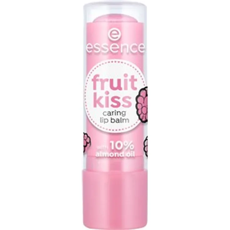 Essence Lippen Lippenpflege Fruit Kiss Caring Lip Balm Nr. 03 Strawberry Kiss 4,80 g, für gepflegte Lippen