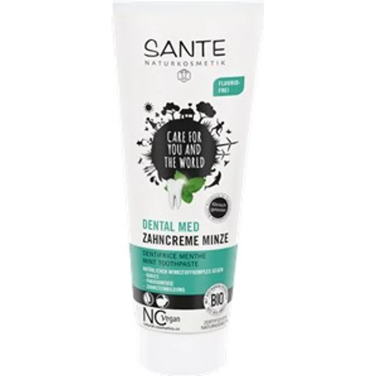Sante Dental med Minze Ohne Natriumfluorid 75 ml, für saubere Zähne & frischen Atem