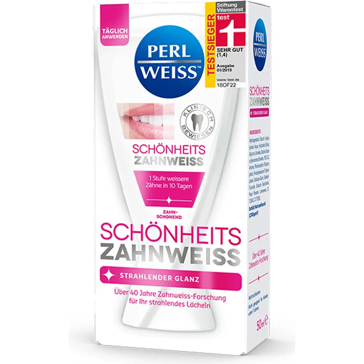 Perlweiss Schönheits-Zahnweiss 3 x 50 ml mit Whitening-Effekt für weißere Zähne