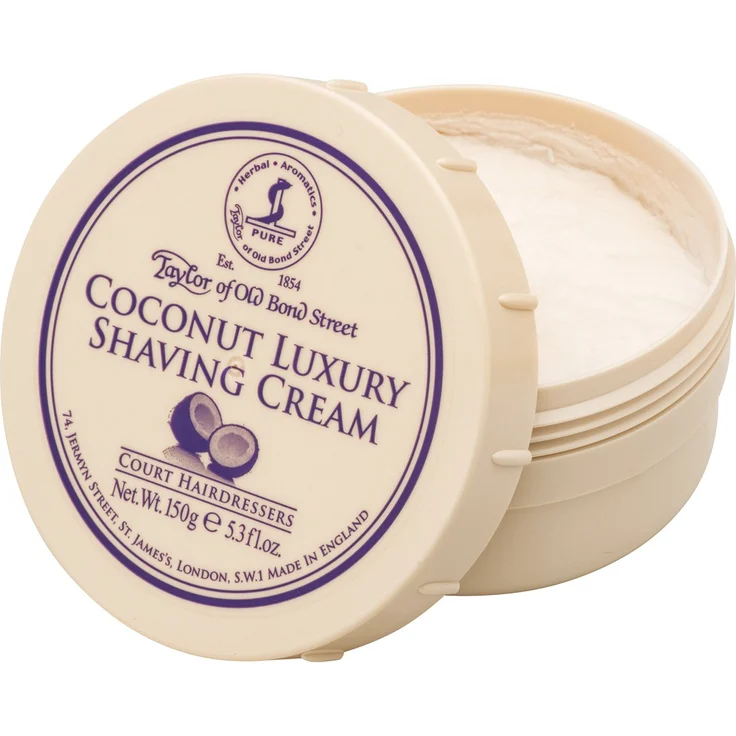 Taylor of Old Bond Street Coconut Rasiercreme frei von Parabenen 150 g – Bild 1