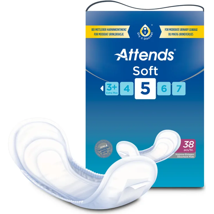 Attends Soft 5 Inkontinenzeinlagen 38 Stück