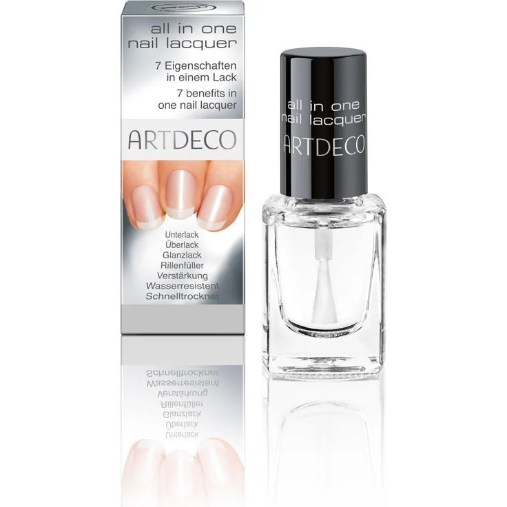 Artdeco All In One Nail Lacquer 10 ml Transparent, Pflege-Nagellack aufbauend – Bild 1