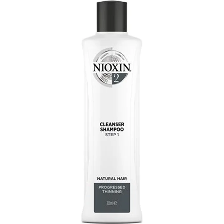 Nioxin System 2 Cleanser Shampoo - Innovatives 3-Stufen System - Für naturbelassenes, sichtbar dünner werdendes Haar 