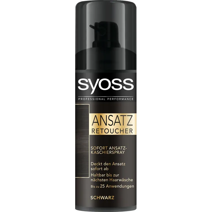 Syoss Ansatz Retoucher sofort Kaschierspray in Schwarz 120 ml