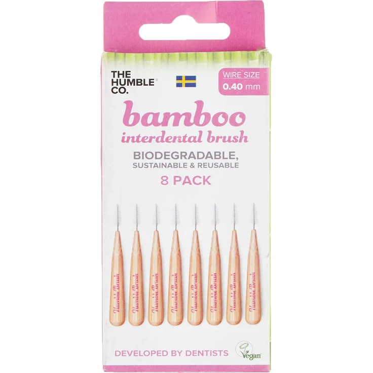 Interdentalbürsten aus Bambus Rosa 6 Stück Interdentalbürsten