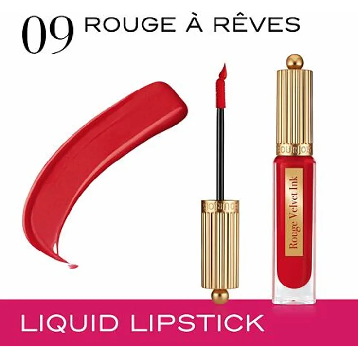 Bourjois Paris Rouge Velvet Ink Matter flüssiger Lippenstift 3,5 ml Farbton 09 Rouge a Reves