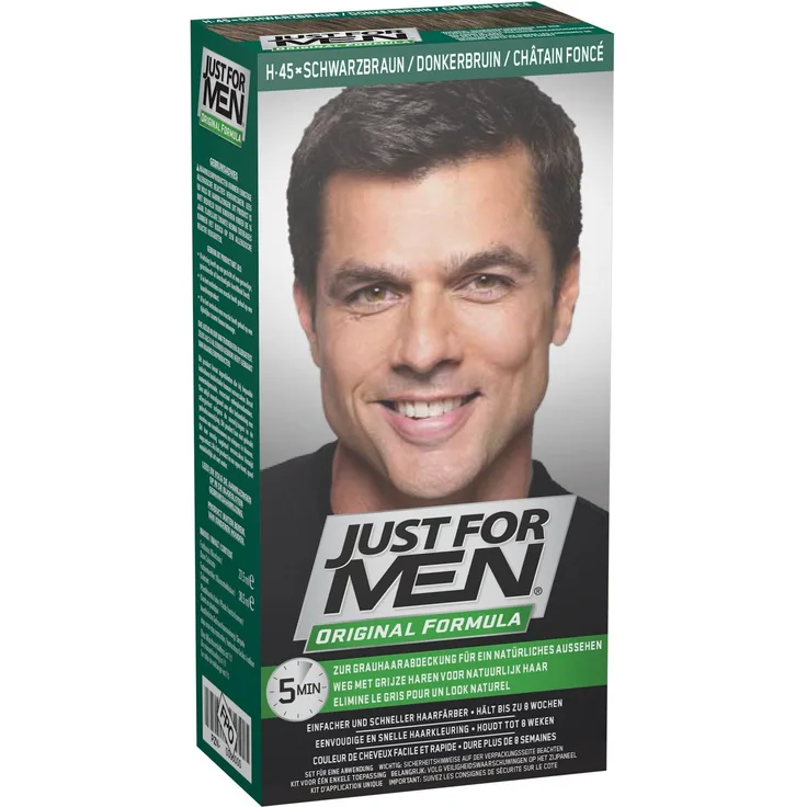 Just For Men H45 Haarfärbemittel Pflege Tönungs Shampoo Natur Schwarzbraun