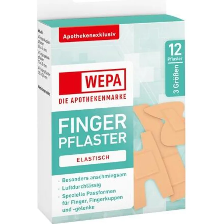 WEPA Wepa Fingerpflaster Mix 3 Größen 12 St.