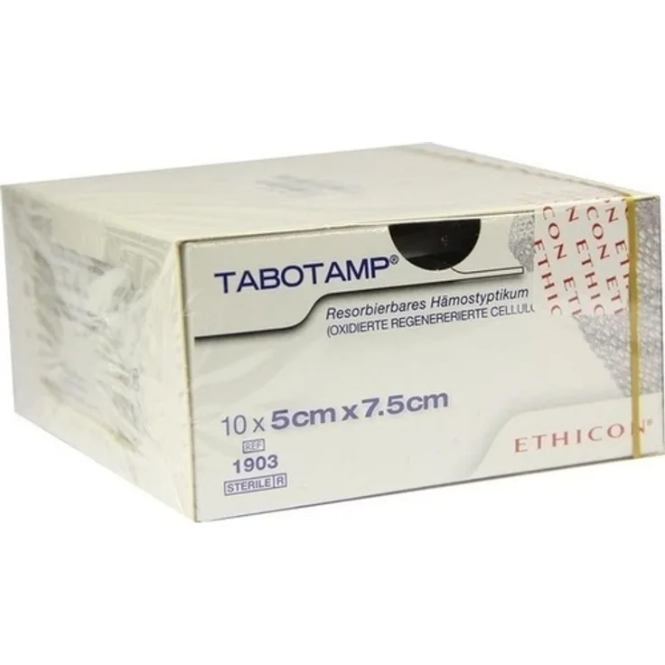 Johnson & Johnson TABOTAMP Hämostyptikum 5x7,5cm Wundgaze 10 St.
