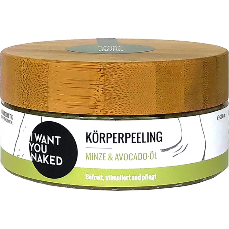 I want you naked Körperpeeling Minze & Avocado-Öl 200 ml