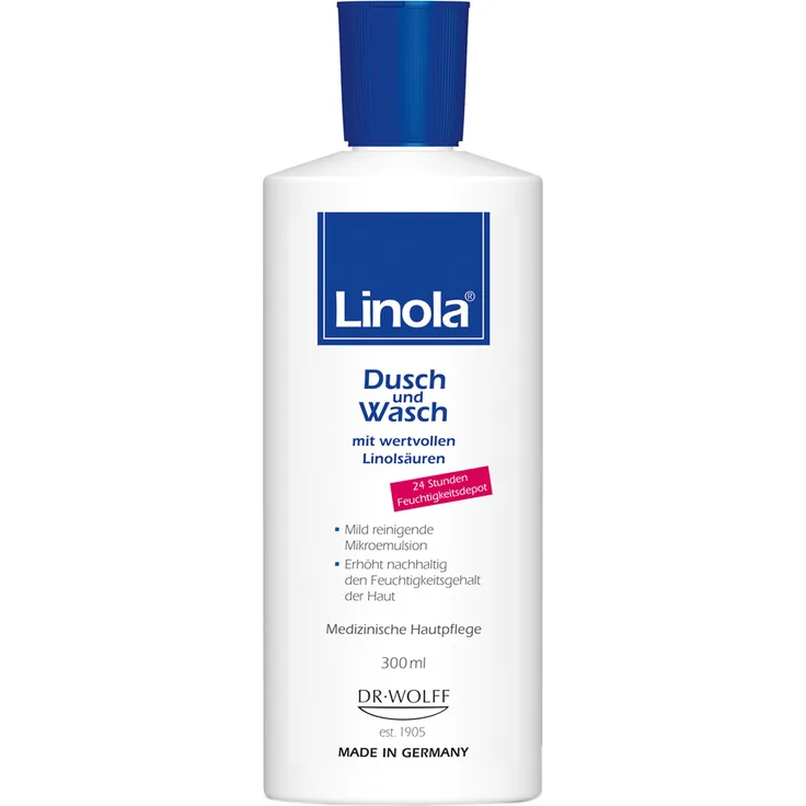 Linola Dusch & Wasch mit wertvollen Linolsäuren 300 ml für alle Hauttypen geeignet