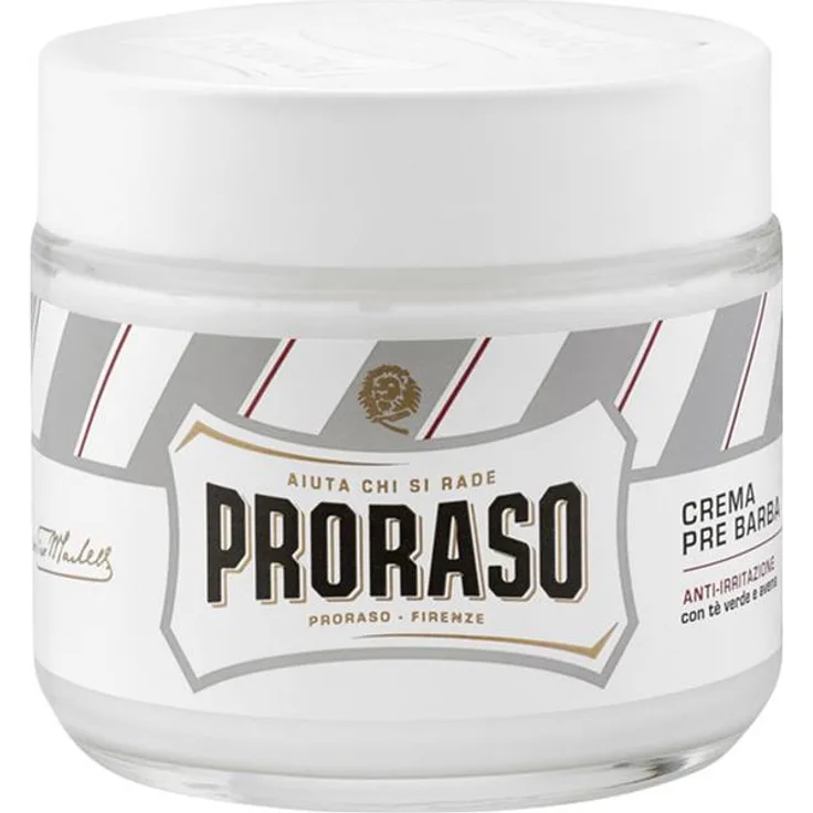 Proraso Pre-Shave Creme sensitiv, 100 ml, für empfindliche Haut, ermöglicht eine sanfte & gründliche Rasur