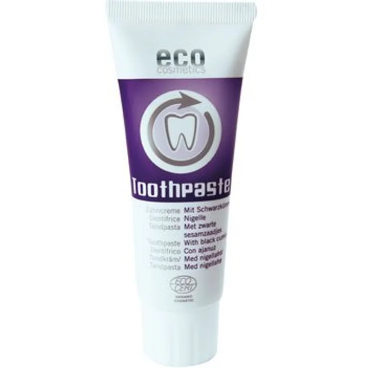 Eco Cosmetics Schwarzkümmel 75 ml, antibakterielle Zahnpflege