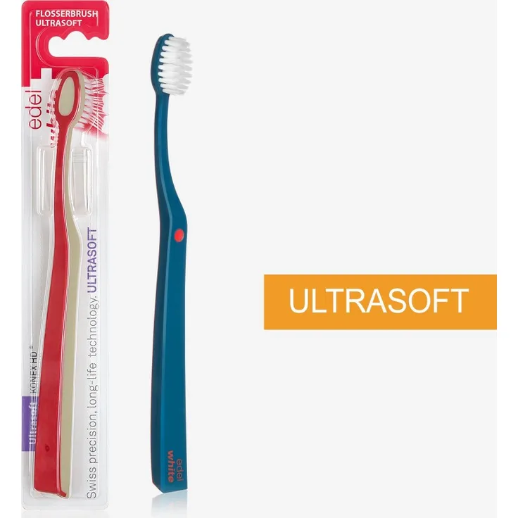 Edel & White Flosserbrush Ultrasoft, besonders sanft zum Zahnfleisch, Konex-Borsten