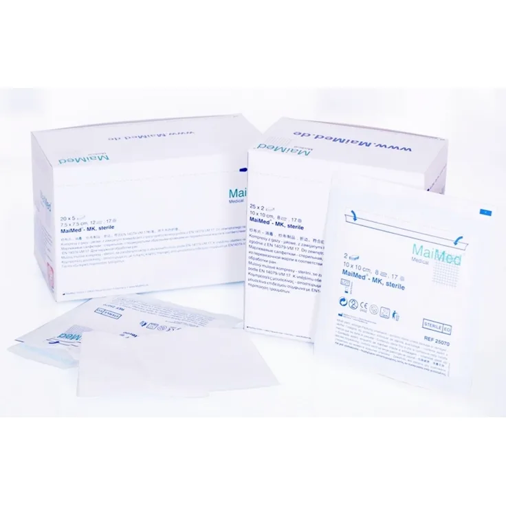 MaiMed GmbH Mullkompressen 7,5x7,5 cm steril 8fach 25x2 Stück 