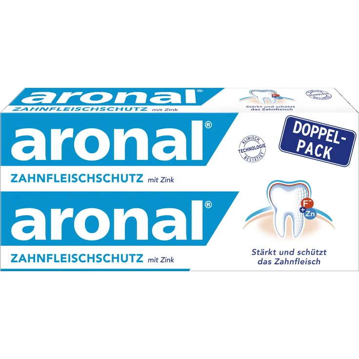 Aronal Zahnfleischschutz mit Zink Doppelpack 150 ml, für saubere Zähne & frischen Atem – Bild 1