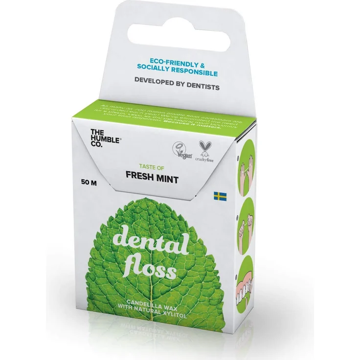 The Humble Co Zahnseide Fresca Eco Vegan 50 M.The Humble, 1er Pack (1 x 300 g), für rundum gesunde Zähne – Bild 1