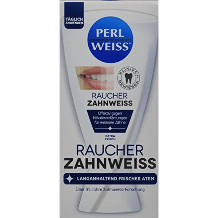 Perlweiss Zahnweiss Raucher 6 x 50 ml mit Whitening-Effekt für weißere Zähne