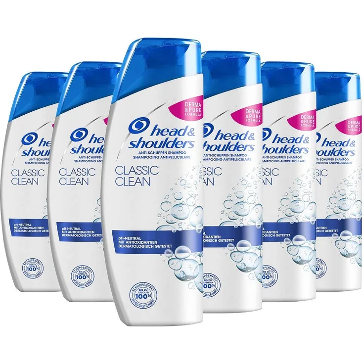 Head & Shoulders Classic Clean Anti-Schuppen Shampoo 6 x 300 ml – Bild 1