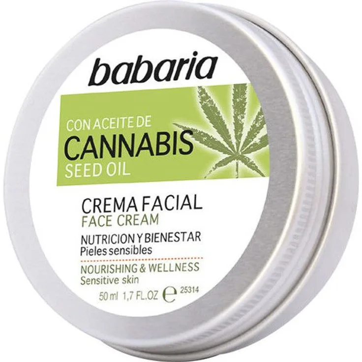 Babaria Nährende Gesichtscreme Cannabis Babaria 50 ml Tagespflege für Damen und Herren
