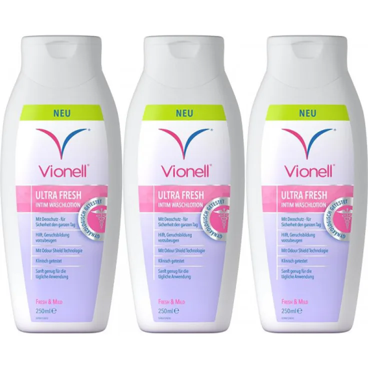 Vionell UltraFresh Intim Washlotion, 3er Pack 3 x 250 ml