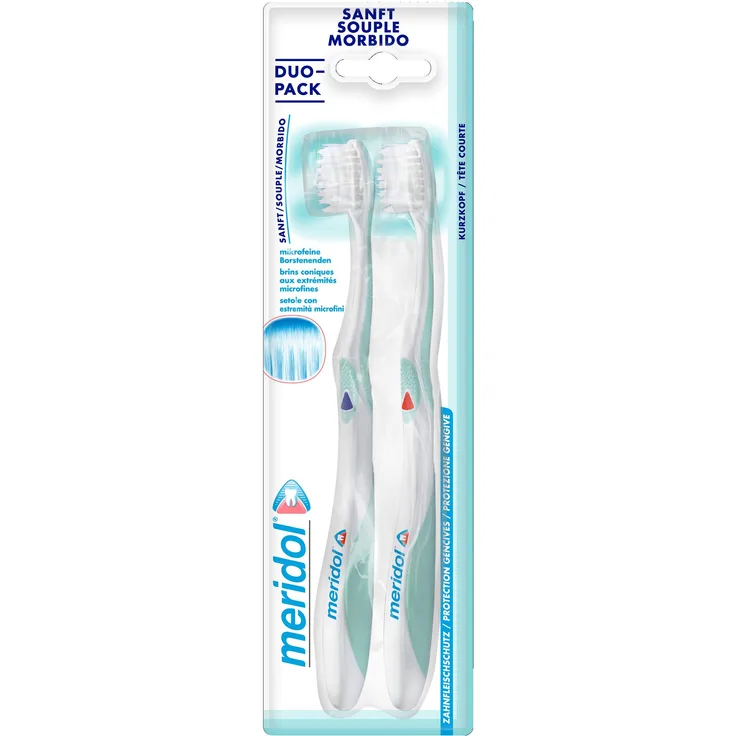 meridol Zahnbürste Sanft Duo, 2 Stück  - Preisvergleich