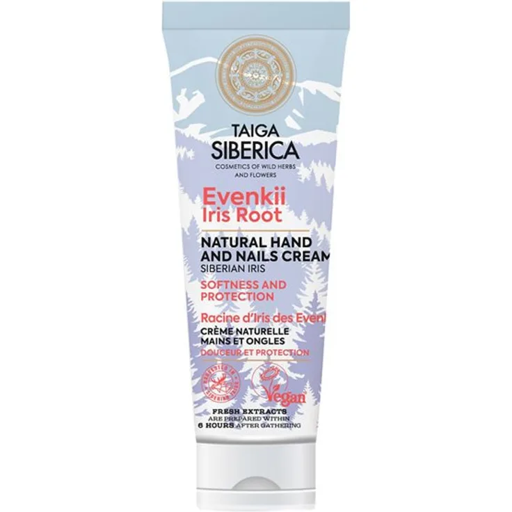 Taiga Siberica Evenkii Iris Root natürliche Hand- Und Nagelcreme 75ml