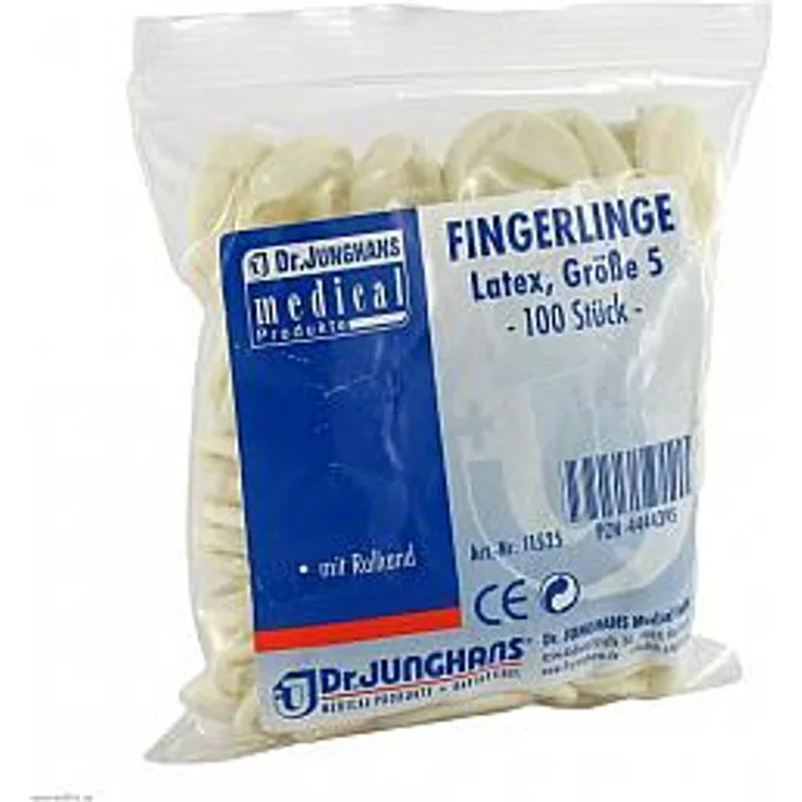 Dr. Junghans Medical Fingerling OP Latex Gr.5 gerollt, 1 Stück