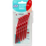 TePe Angle Interdentalbürsten Rot ISO Größe 2: 0,5 mm - Kontrollierte Reinigung der Zahnzwischenräume auch an schwer zugänglichen Stellen - 1 x 6 Angle Interdentalbürsten Interdentalbürsten