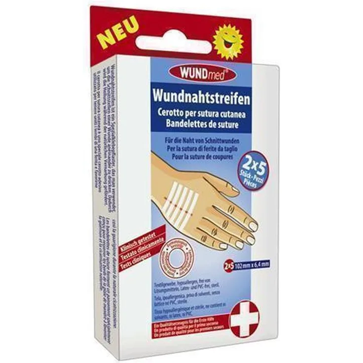 Wundmed Wundnahtstreifen 10er-Pack, Abmessungen in cm: 10,2 x 6,4
