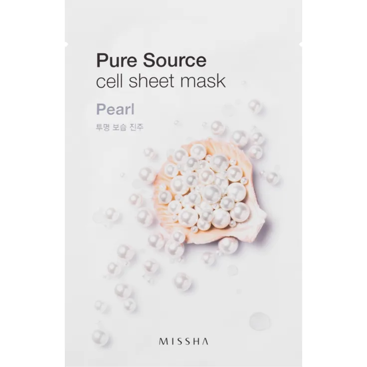 Missha Pure Source Cell Sheet Mask Perlen Pearl Gesichtsmaske 1 Stück