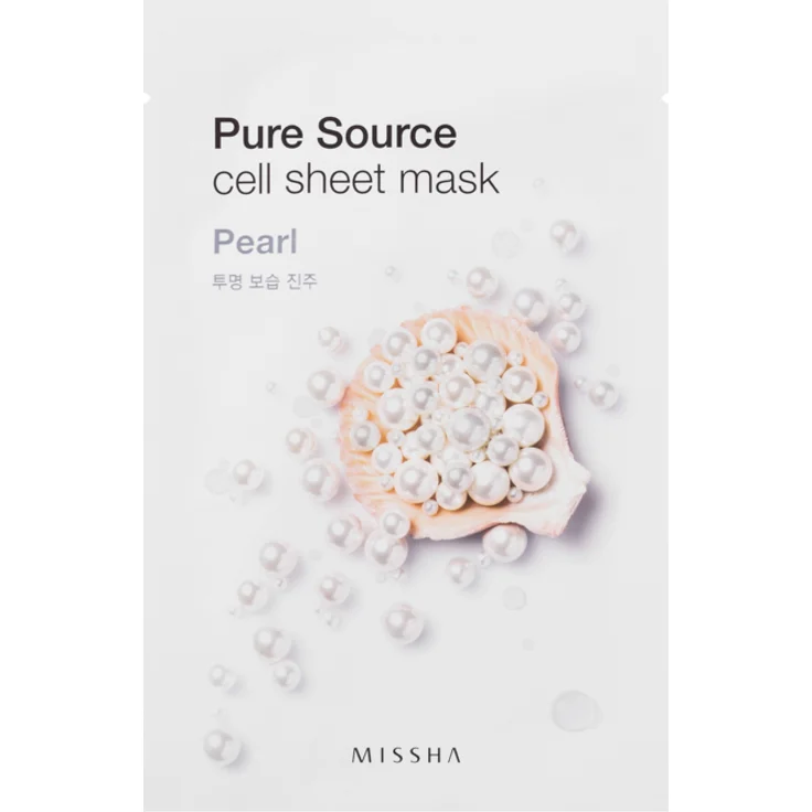 Missha Pure Source Cell Sheet Mask Perlen Pearl Gesichtsmaske 1 Stück