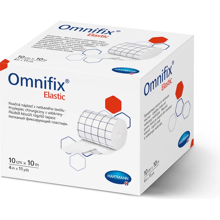 Hartmann Omnifix elastic 10 cm x 10 m, Wasserdampfdurchlässig, für Schnitt- und Schürfwunden