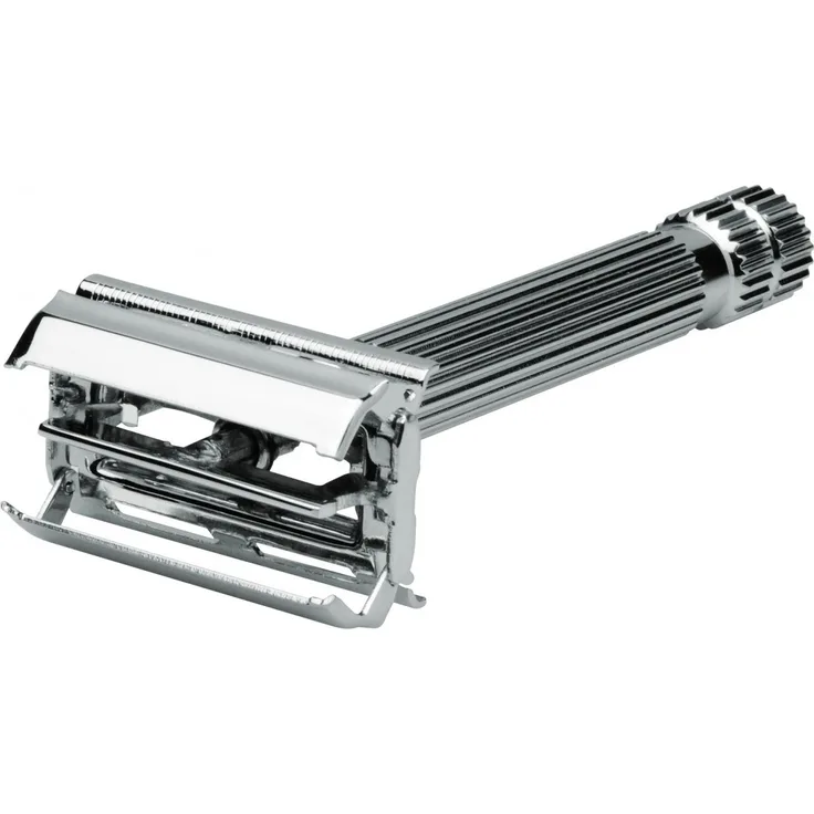 ERBE Rasierer Tradition Rasierer, silber geriffelt