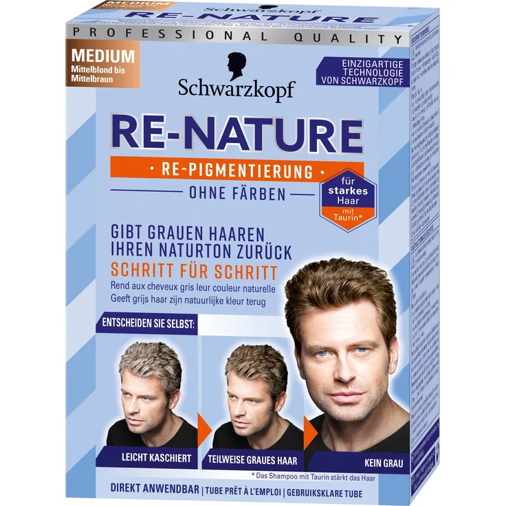 Schwarzkopf Re-Nature Re-Pigmentierung Männer Medium 145 ml – Bild 1