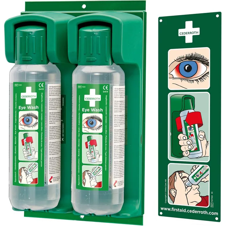 Wandhalter für 2x500 ml Augenspülflasche (Lieferumfang: 1 Stück)