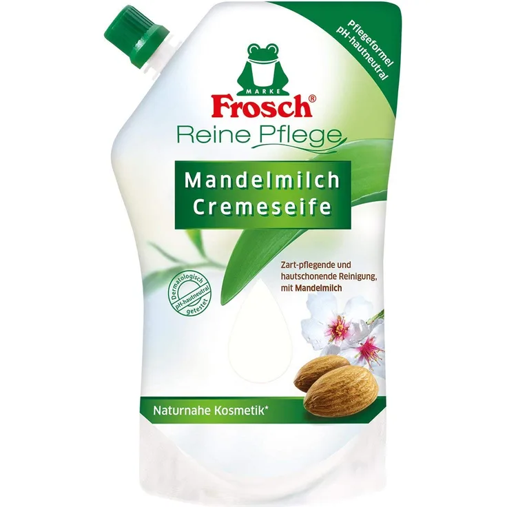 Frosch Pflegeseife Mandelmilch Nachfüller 500 ml für Alle Hauttypen geeignet