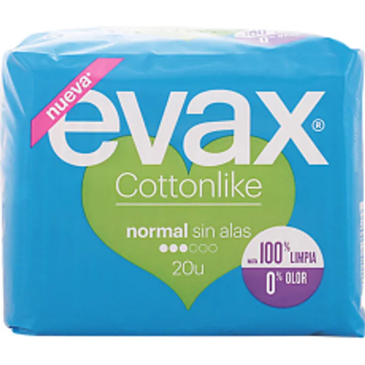 Evax Cottonlike compresas normal ohne Flügel 20 Stück Damenbinden