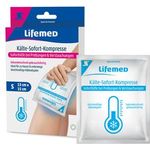 Lifemed - Kälte-Sofort-Kompresse 15 cm x 13 cm weiss Größe S - Soforthilfe bei Prellungen & Verstauchungen, 1er Pack (1 Stück)