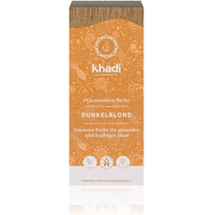 Khadi Pflanzenhaarfarbe Dunkelblond 100 g – Bild 1