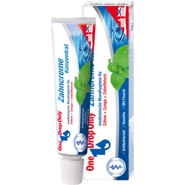 One Drop Only Zahncreme Konzentrat 25 ml, Pfefferminzöl, Bisabolol, Nelken- und Teebaumöl wirken antibakteriell