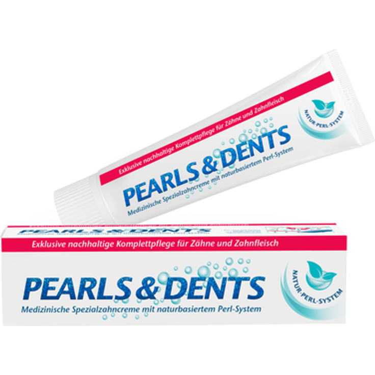 Pearls & Dents Spezialzahncreme mit naturbasiertem Perlsystem 100 ml, geeignet für Erwachsene und Kinder ab 6 Jahren