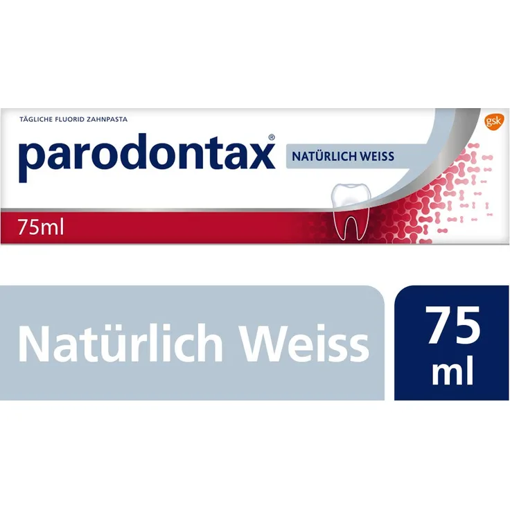 Parodontax Natürlich Weiss tägliche 75 ml, für saubere Zähne & frischen Atem
