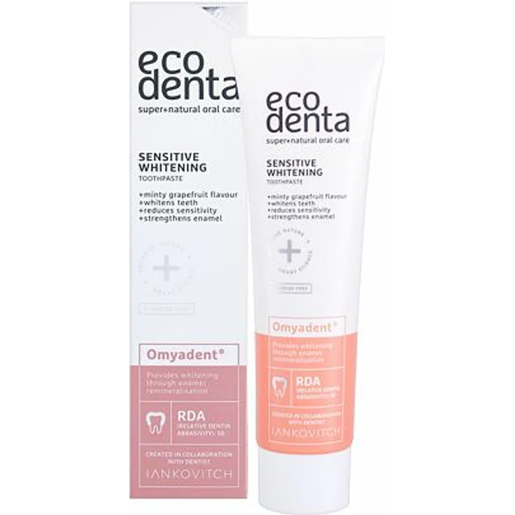 Ecodenta Toothpaste Omyadent Whitening Zahnpasta für empfindliche Zähne und Zahnfleisch 100 ml Unisex – Bild 1
