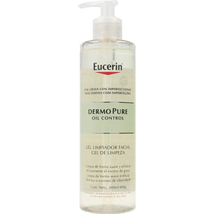 Eucerin DERMO PURE oil control gel limpiador facial 400 ml mit reinigender Wirkung